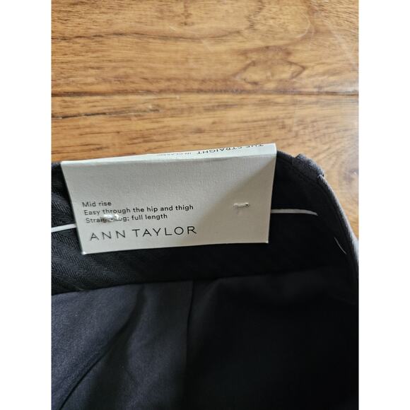 Ann Taylor Wool Blend Mid Rise Straight Leg Dress Pants Women's Size 10 NWT Gray - Picture 6 of 9